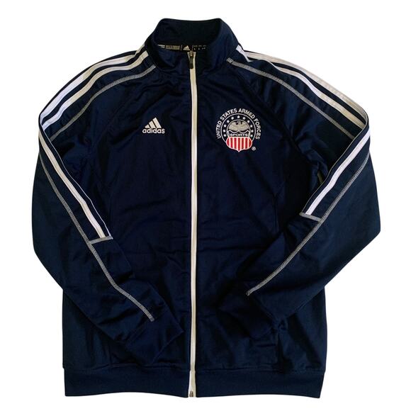 Adidas Womens Size L Full Zip United States Armed Forces Sports USA Track Jacket - Picture 3 of 15